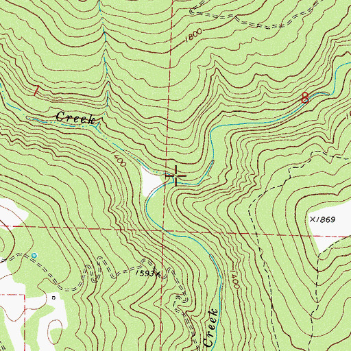 Topographic Map of Beech Hurricane Creek, AR