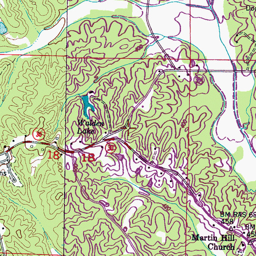Topographic Map of Northeast Mississippi Church of God and Christ, MS