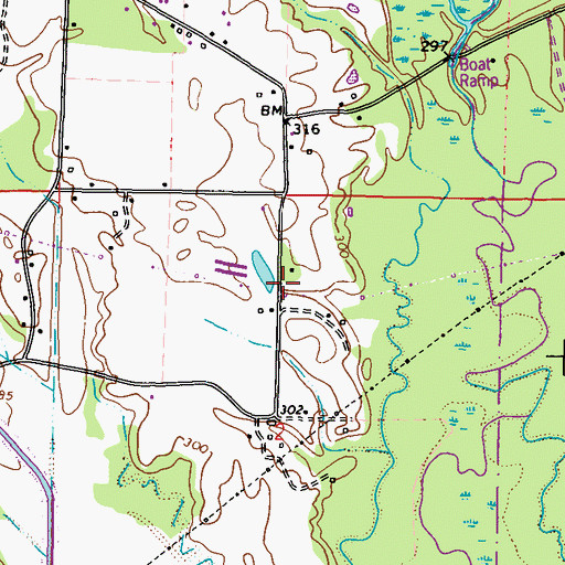 Topographic Map of Jericho (historical), MS