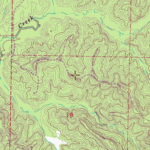 Topographic Map of Miston (historical), MS