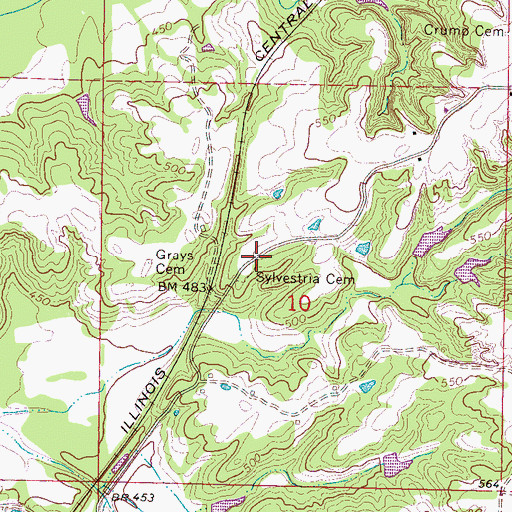 Topographic Map of Sylvestra Methodist Church (historical), MS