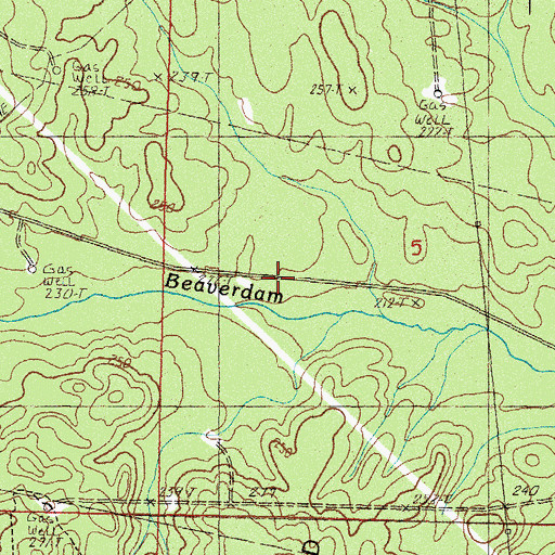 Topographic Map of Ball (historical), MS