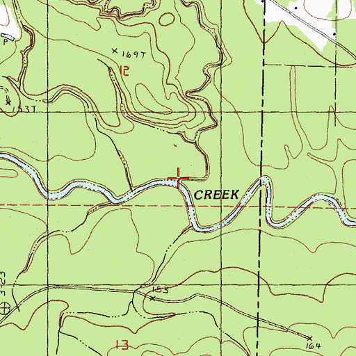 Topographic Map of Big Creek, MS