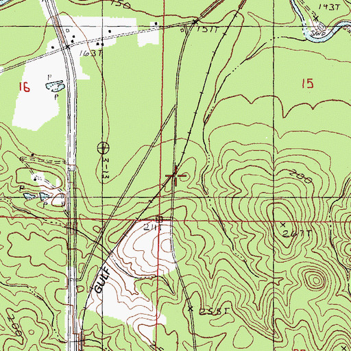 Topographic Map of Chancellor (historical), MS