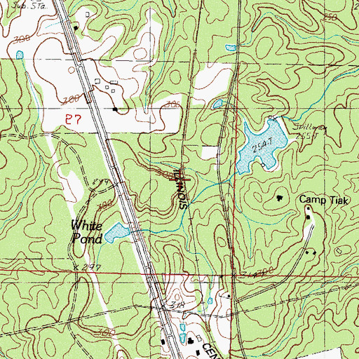 Topographic Map of David (historical), MS