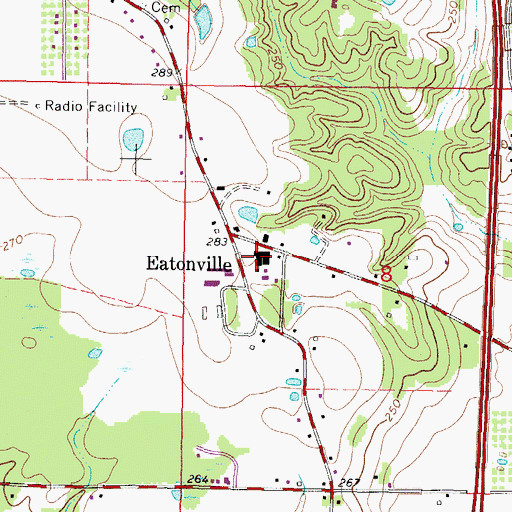 Topographic Map of North Forrest Attendance Center, MS