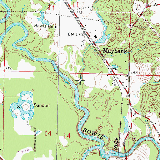Topographic Map of Rawles Mill (historical), MS