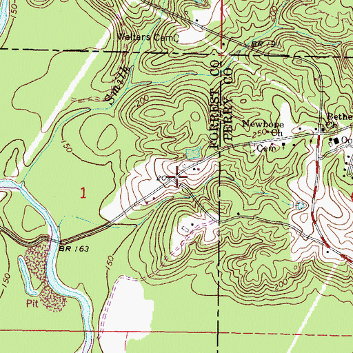 Topographic Map of Tallahala (historical), MS