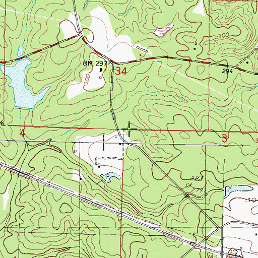 Topographic Map of Tracy (historical), MS