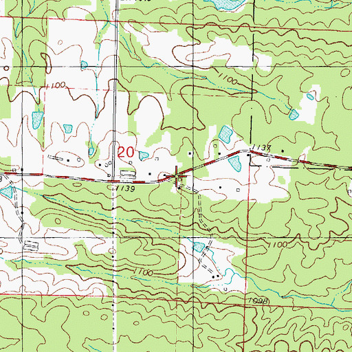 Topographic Map of Bethel Chapel, AR