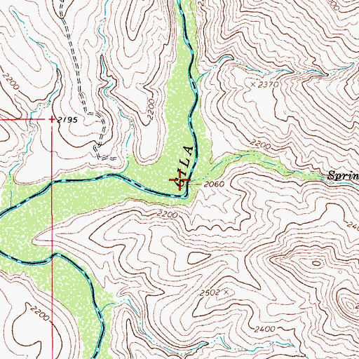 Topographic Map of Little Ash Creek, AZ