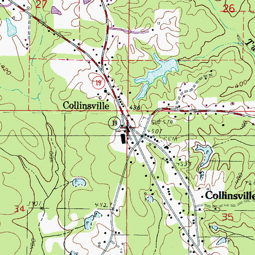 Topographic Map of West Lauderdale Elementary School, MS