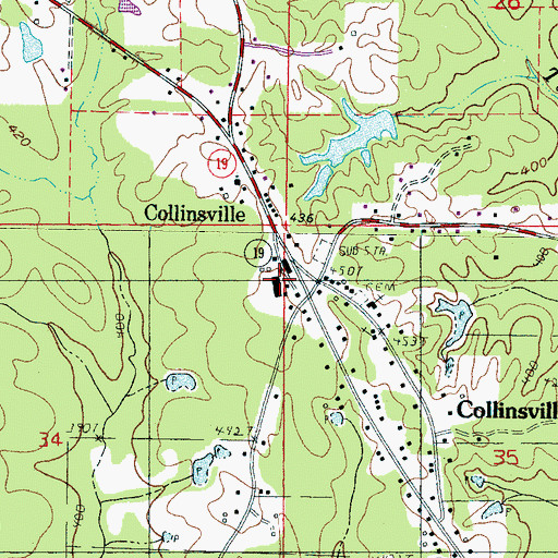 Topographic Map of West Lauderdale High School, MS