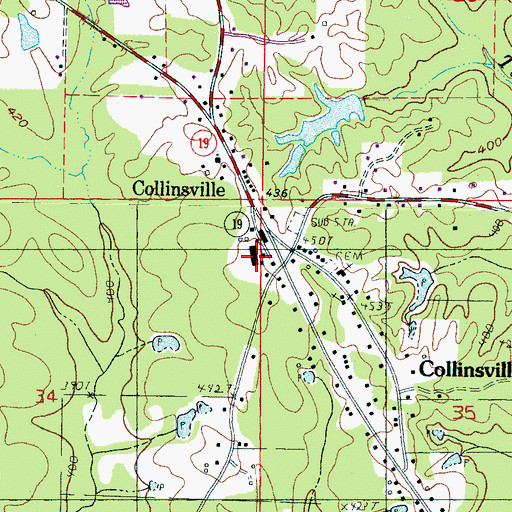 Topographic Map of West Lauderdale Junior High School, MS