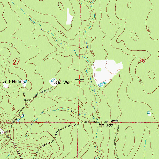 Topographic Map of Cypress Oil Field, MS