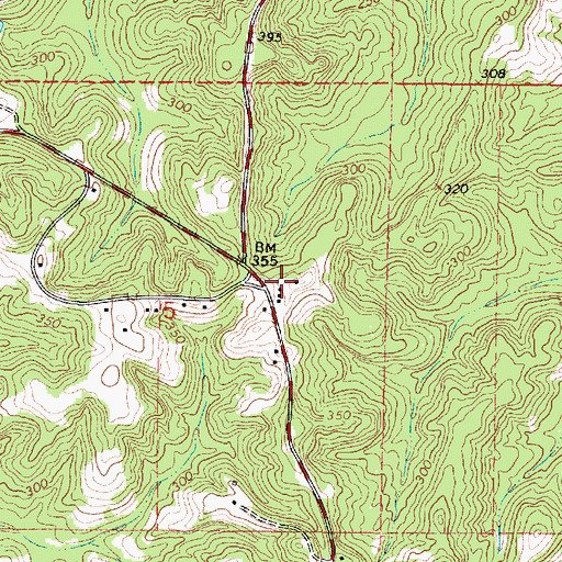 Topographic Map of Diamond (historical), MS