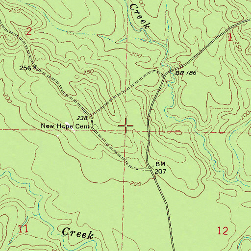 Topographic Map of South Cypress Creek Oil Field, MS