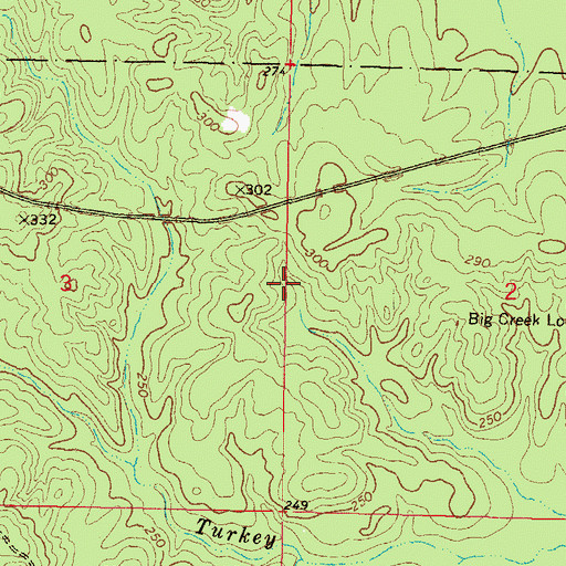 Topographic Map of West Clara Oil Field, MS