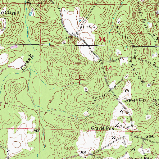 Topographic Map of West Yellow Creek Oil Field, MS