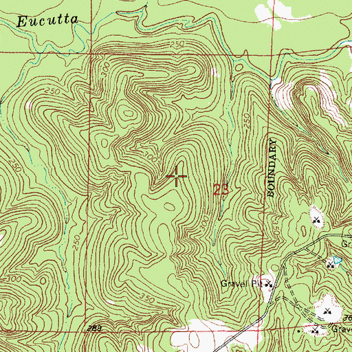 Topographic Map of Wolf Creek Oil Field, MS