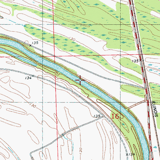 Topographic Map of Bareneaus Landing (historical), MS
