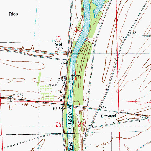 Topographic Map of Delta Landing (historical), MS
