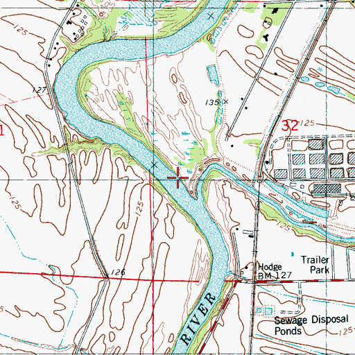 Topographic Map of Douglass Landing (historical), MS