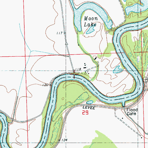 Topographic Map of Eagle Lake Landing (historical), MS