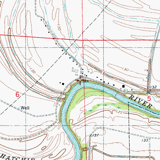 Topographic Map of Farmers Home Landing (historical), MS