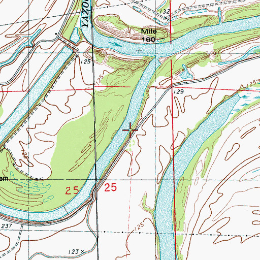 Topographic Map of Grand View Landing (historical), MS