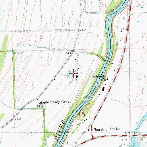 Topographic Map of Hatten, MS