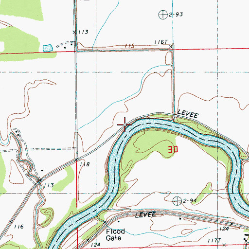 Topographic Map of Henry Halls Landing (historical), MS