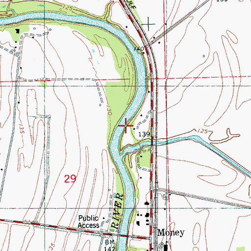 Topographic Map of Loch Lamond Landing (historical), MS