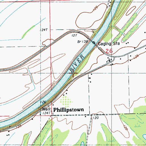 Topographic Map of Newton Landing (historical), MS