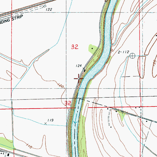 Topographic Map of Pickens Landing (historical), MS