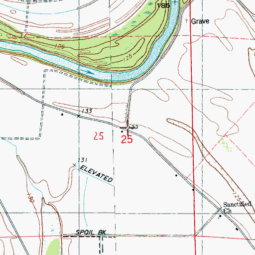Topographic Map of Race Track, MS