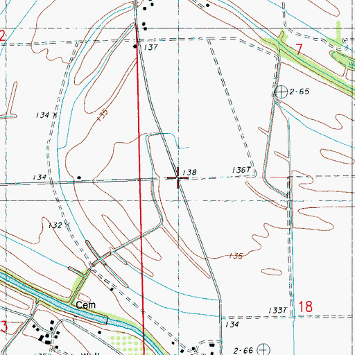 Topographic Map of Rixes (historical), MS