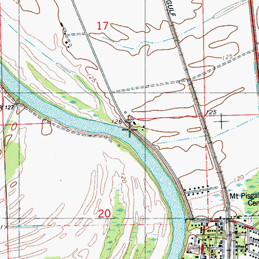 Topographic Map of Robinsons Landing (historical), MS
