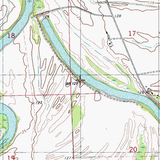 Topographic Map of Sedgefield Landing (historical), MS