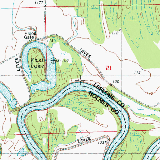 Topographic Map of Shipps Landing (historical), MS