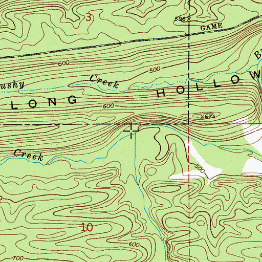 Topographic Map of Big Brushy Creek, AR