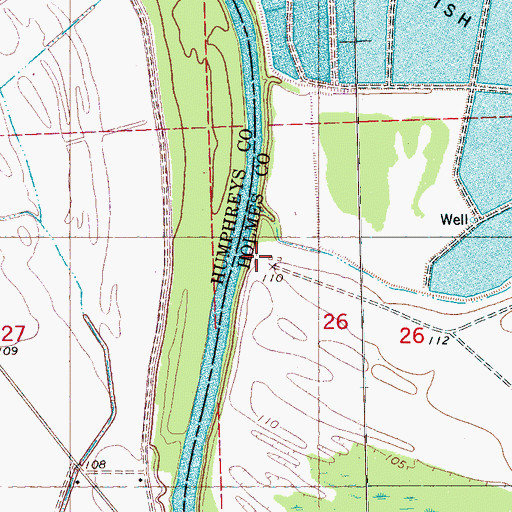 Topographic Map of Baileys Landing (historical), MS