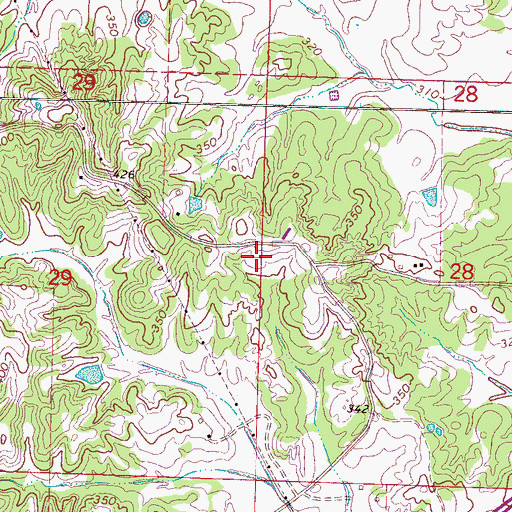Topographic Map of Barksdale Cemetery, MS
