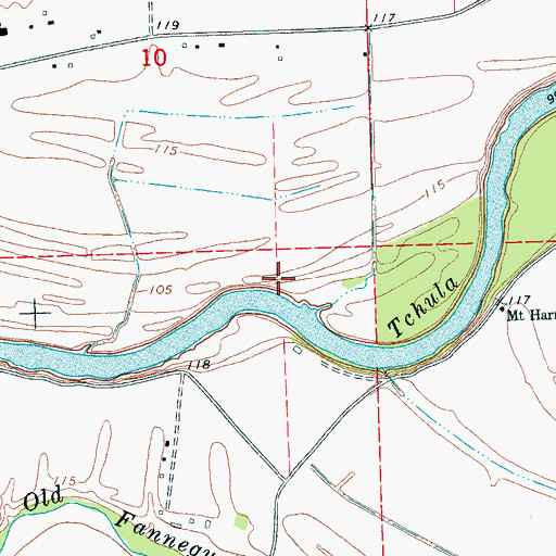 Topographic Map of Belmont Landing (historical), MS