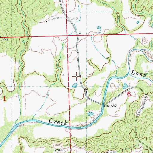 Topographic Map of Broughman Cemetery, MS