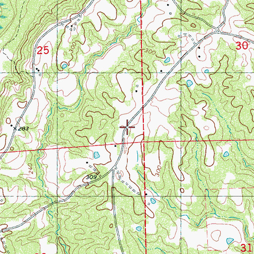 Topographic Map of Calvary Episcopal Church (historical), MS