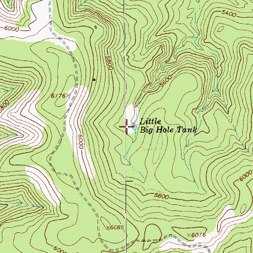 Topographic Map of Little Big Hole Tank, AZ