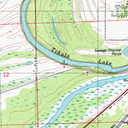 Topographic Map of Dewberry Landing (historical), MS