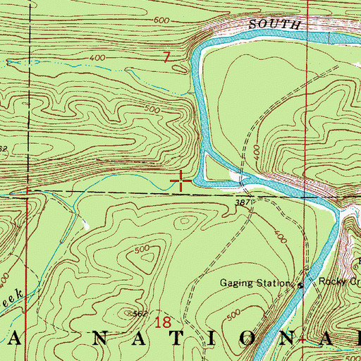 Topographic Map of Big Cove Creek, AR