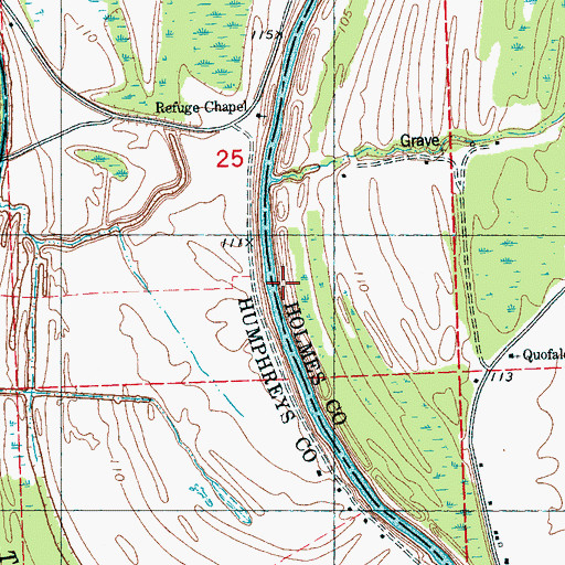 Topographic Map of Dunbarton Landing (historical), MS